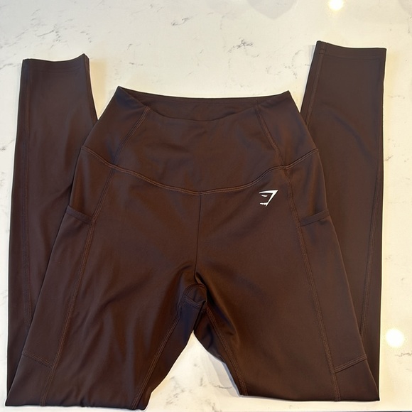 Brown Gymshark Pocket Leggings - Picture 2 of 3